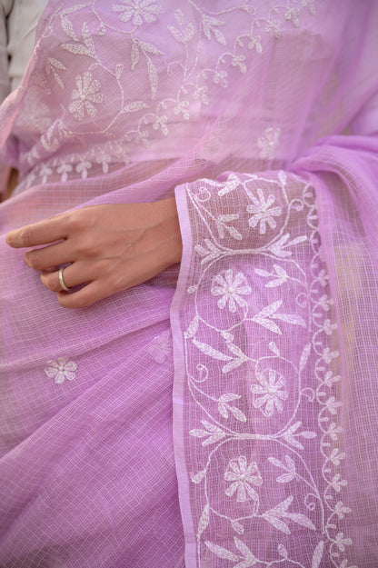 Kota Chikankari sarees - Meher - Aarzoo