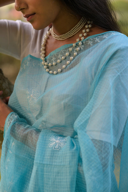 Kota Chikankari sarees - Meher - Siyahi