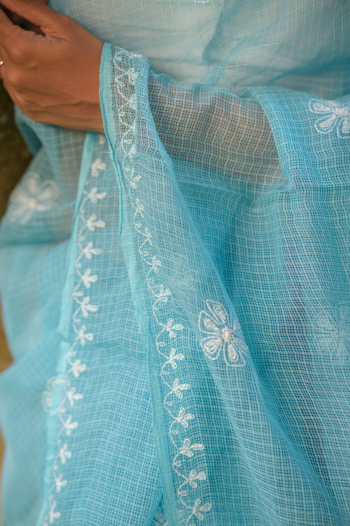 Kota Chikankari sarees - Meher - Siyahi