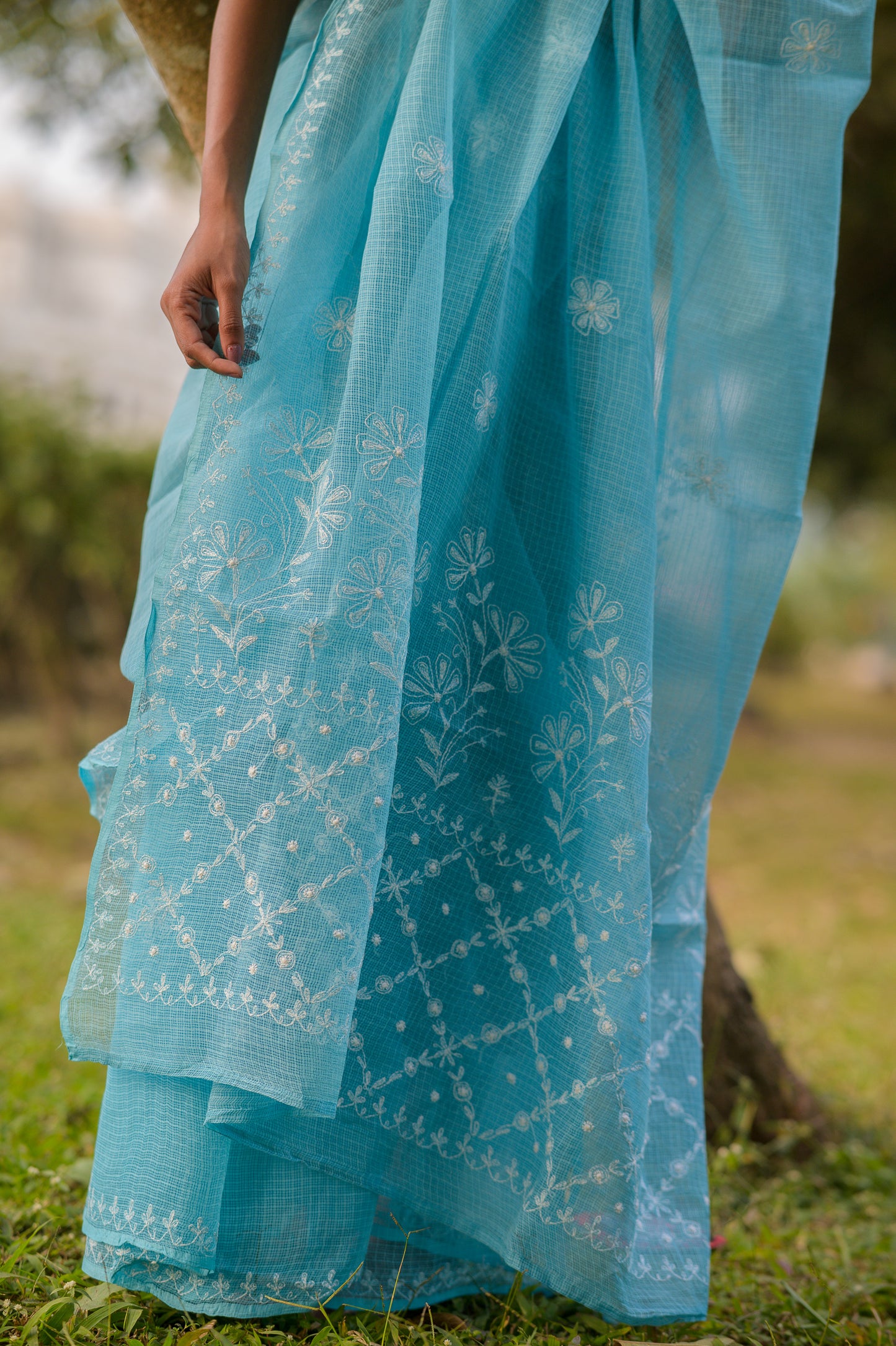 Kota Chikankari sarees - Meher - Siyahi