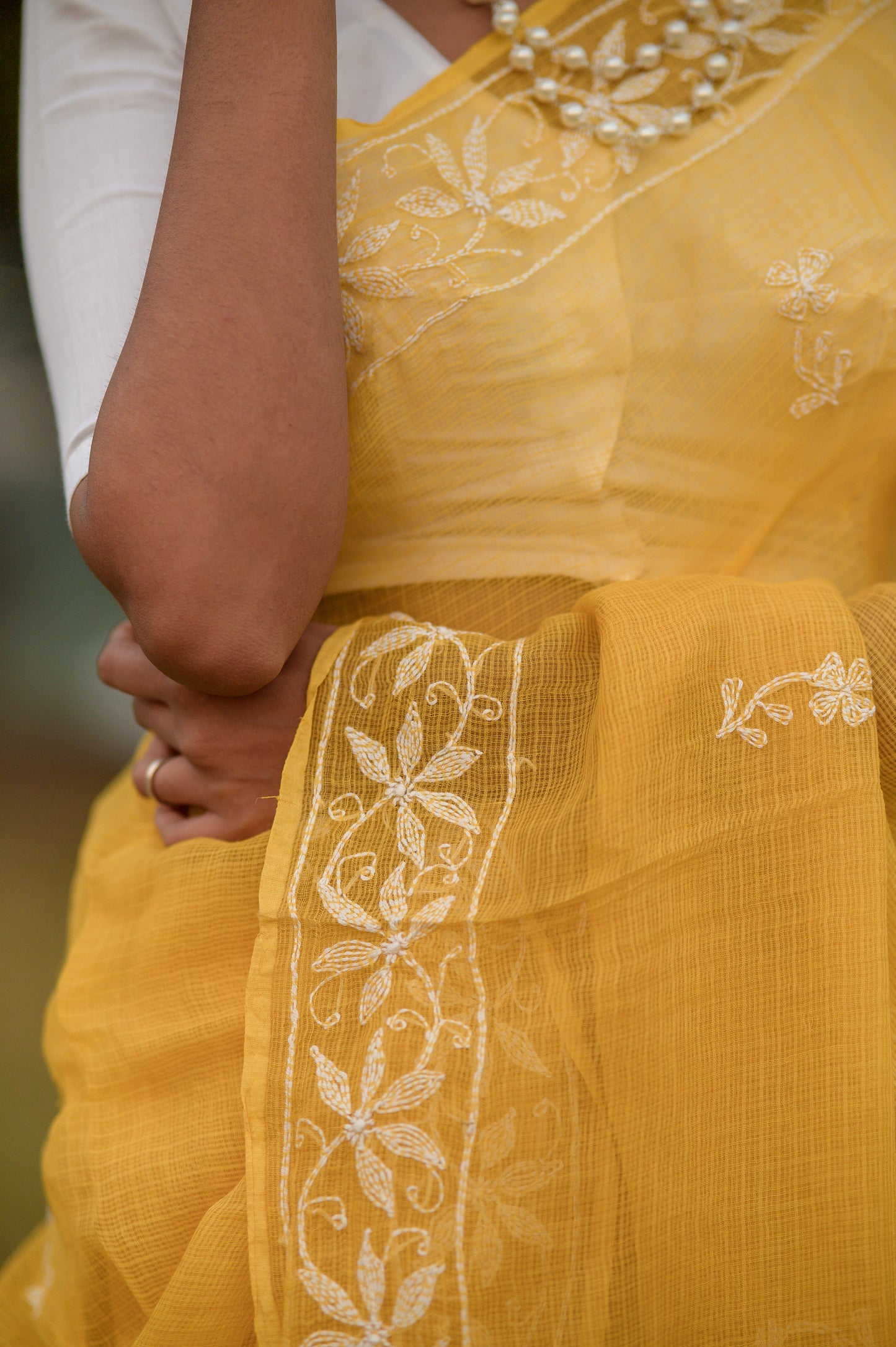 Kota Chikankari sarees - Meher - Basant