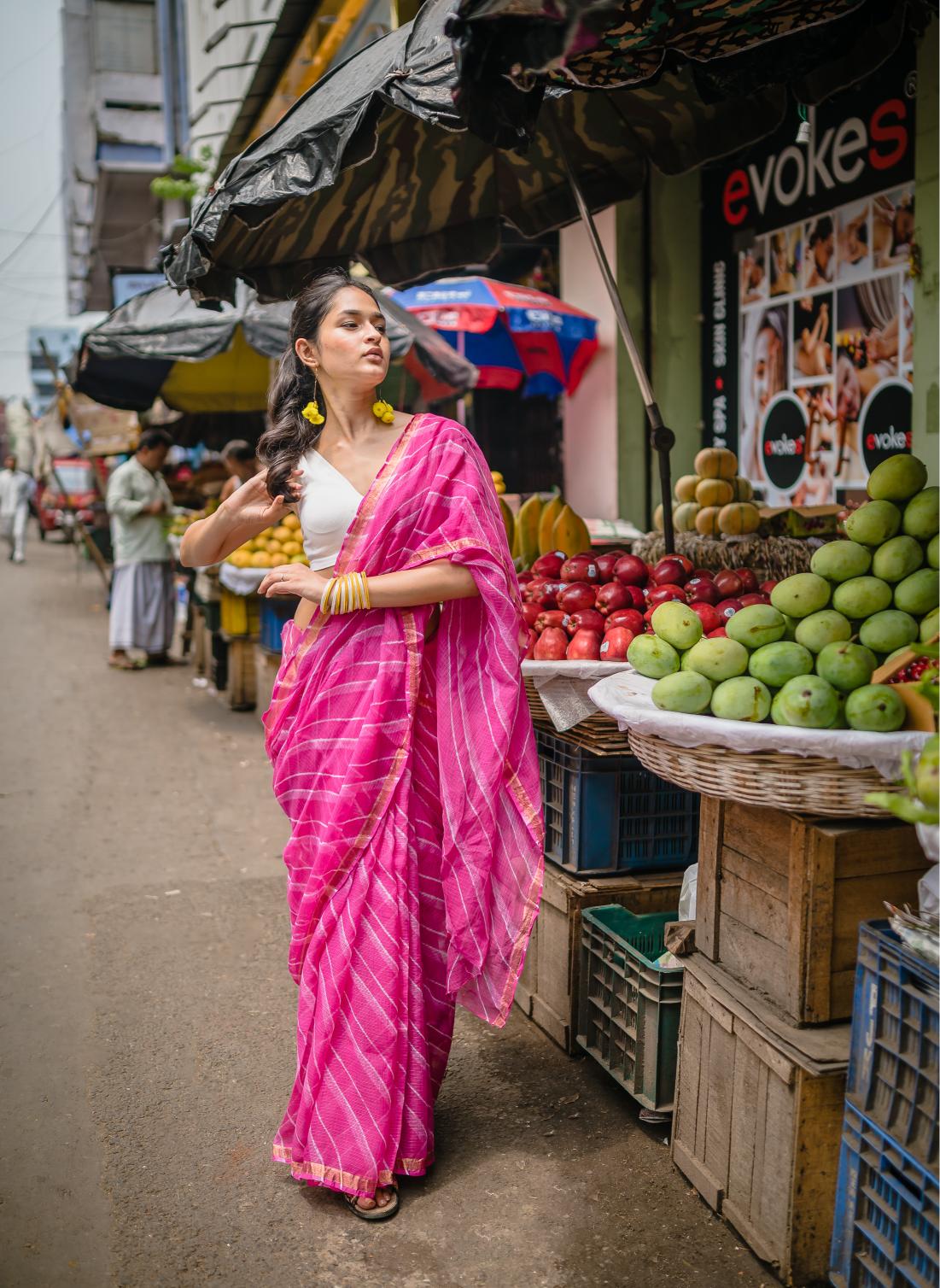 Leheriya Kota sarees - Aira - Gulabo