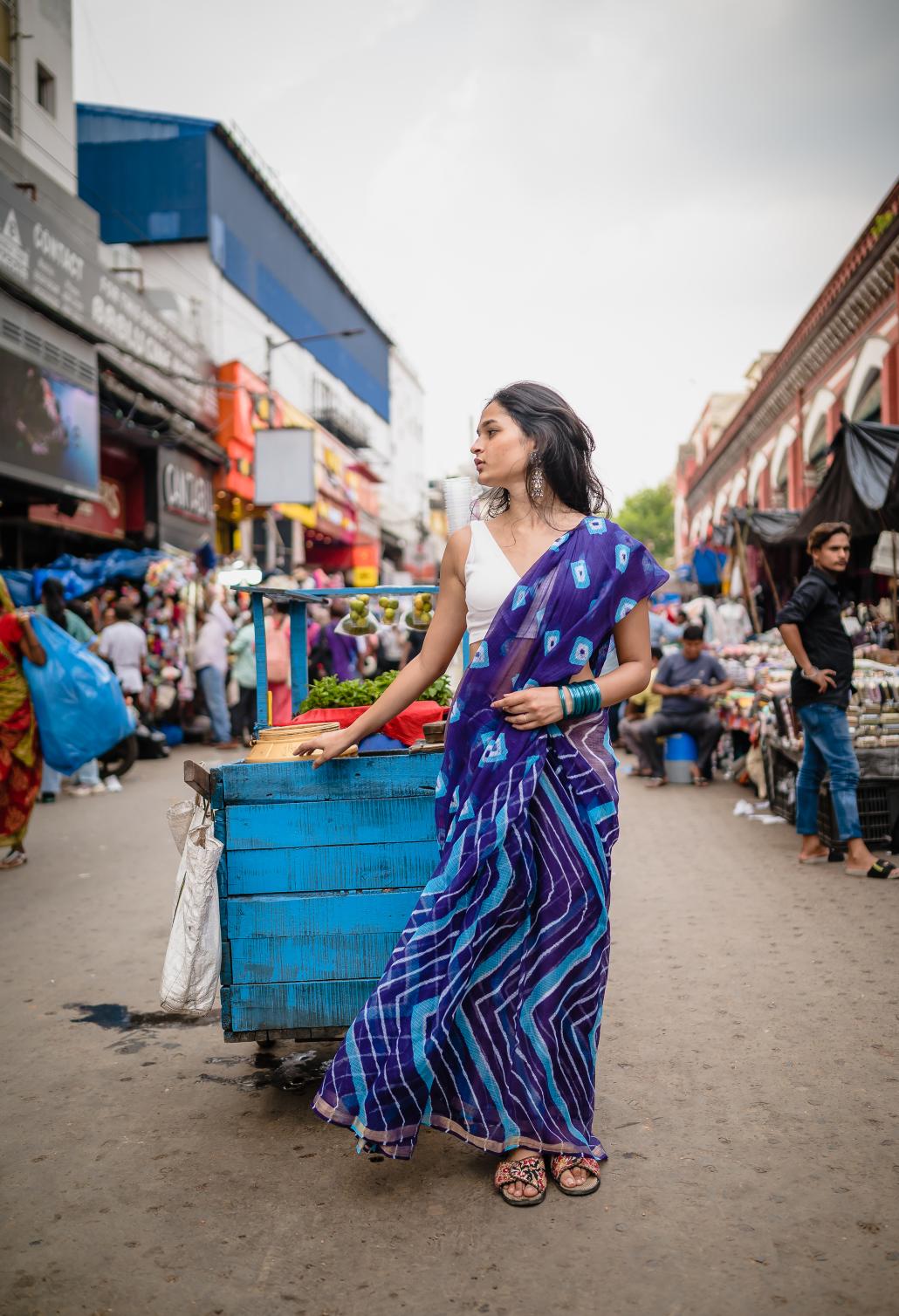 Leheriya Kota sarees - Aira -  Azura