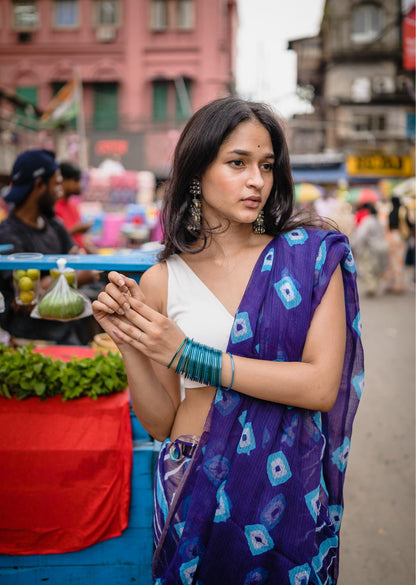 Leheriya Kota sarees - Aira -  Azura