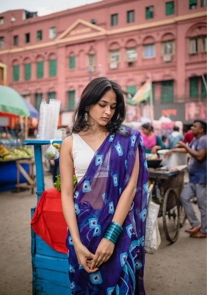 Leheriya Kota sarees - Aira -  Azura