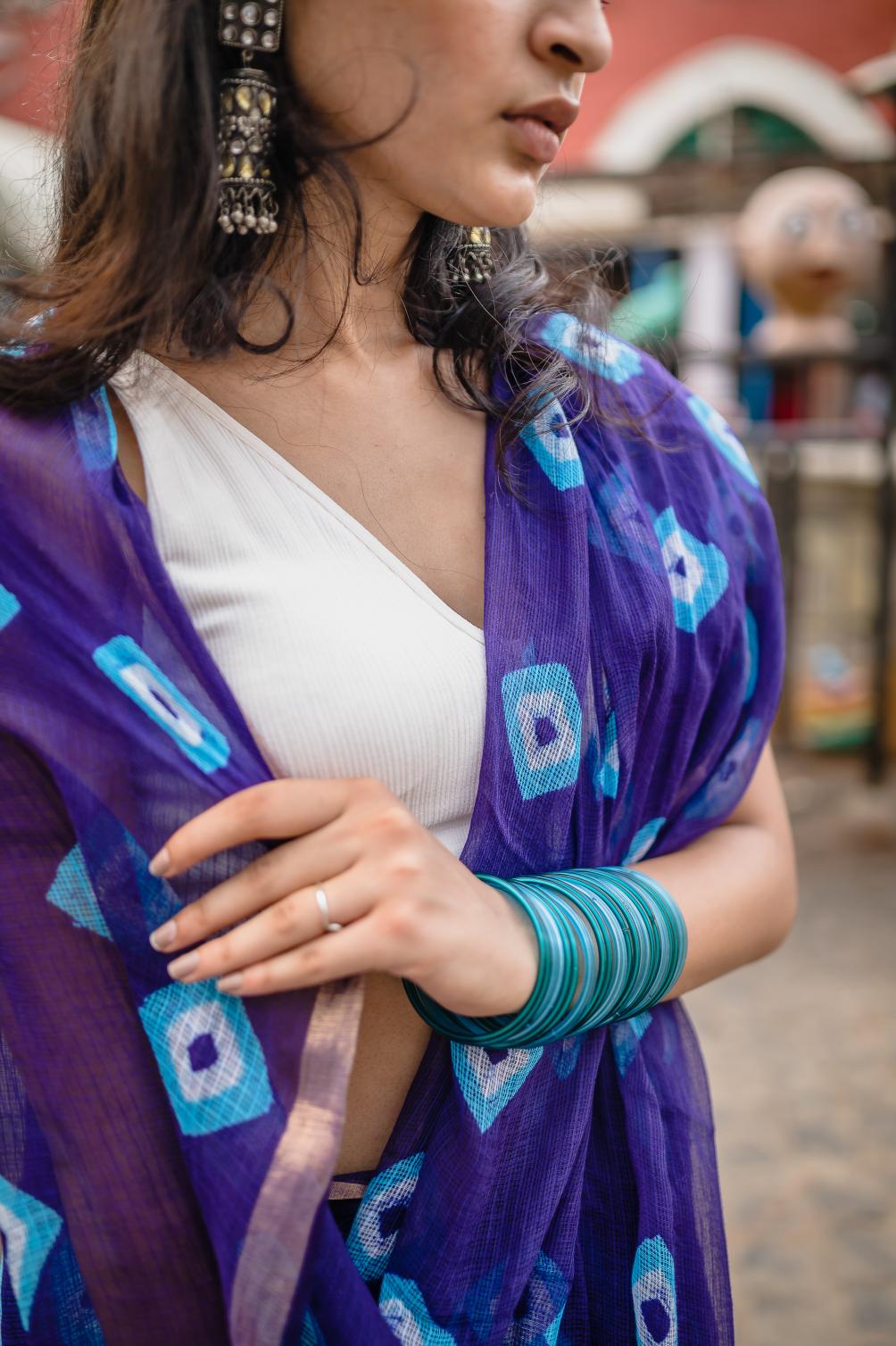 Leheriya Kota sarees - Aira -  Azura