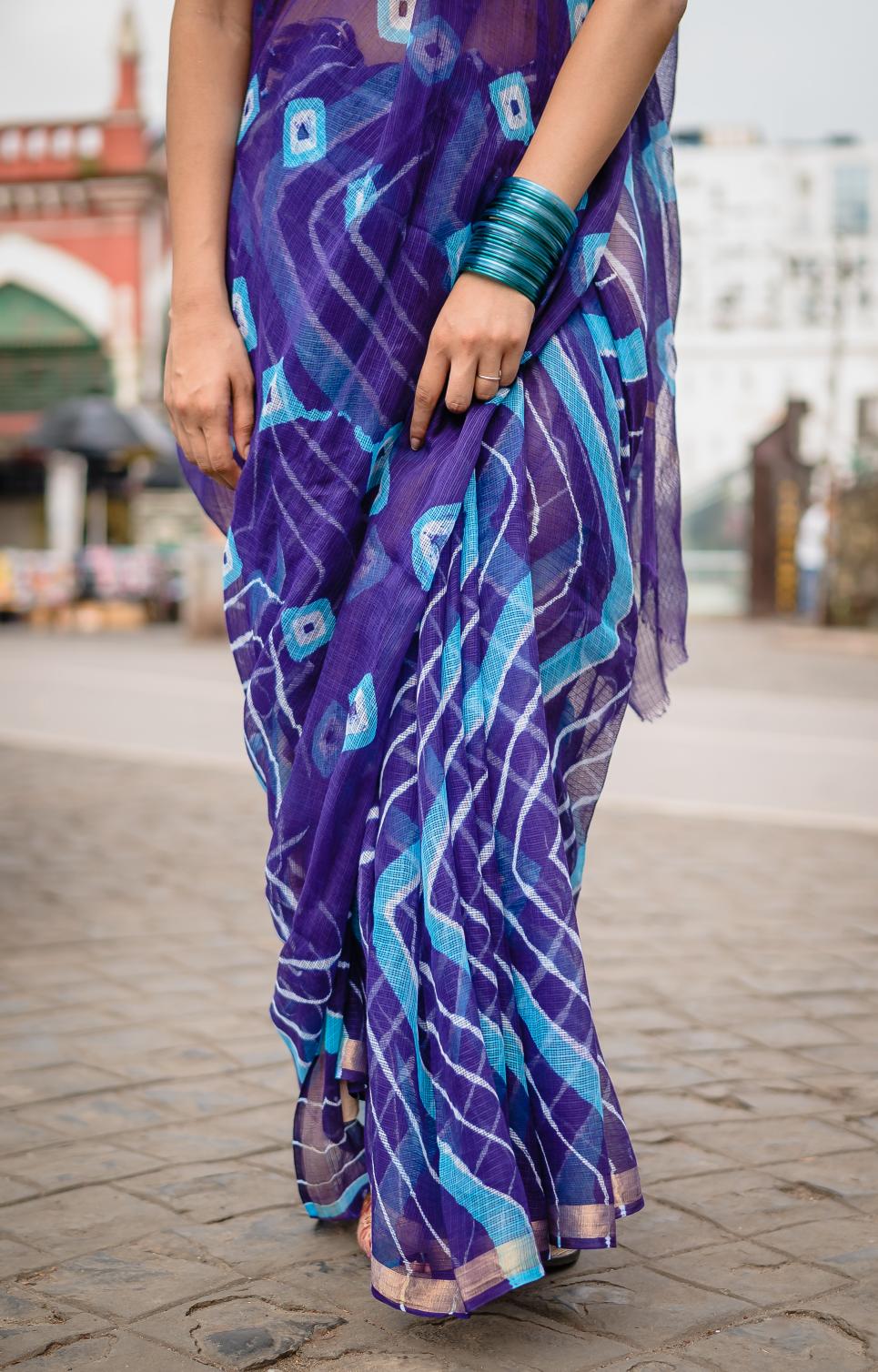 Leheriya Kota sarees - Aira -  Azura