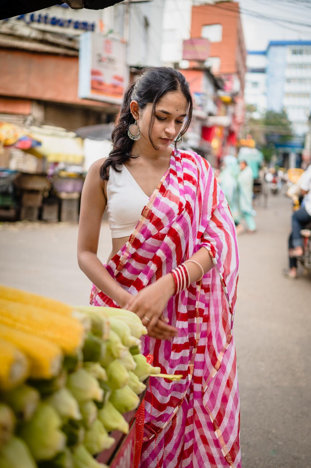 Leheriya Kota sarees - Aira -  Kajri