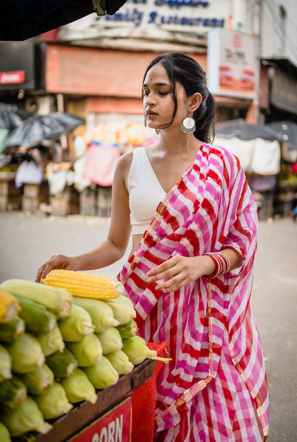 Leheriya Kota sarees - Aira -  Kajri