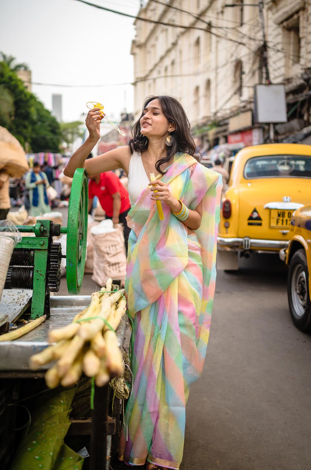 Leheriya Kota sarees - Aira - Candy