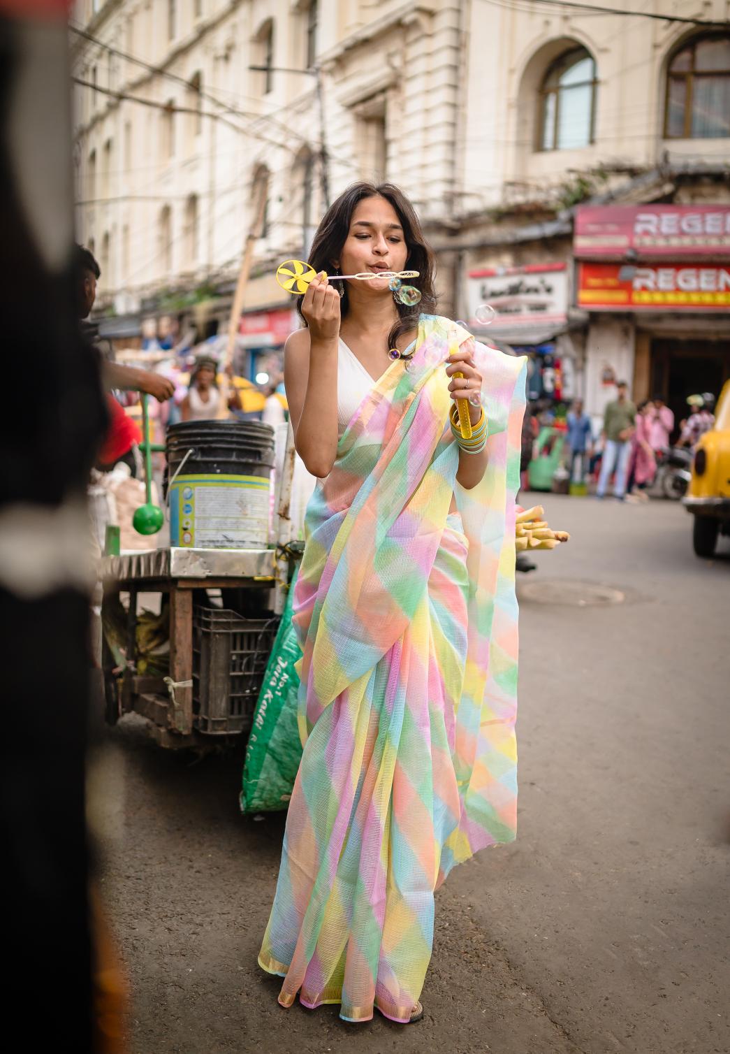 Leheriya Kota sarees - Aira - Candy