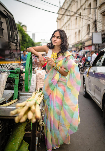 Leheriya Kota sarees - Aira - Candy