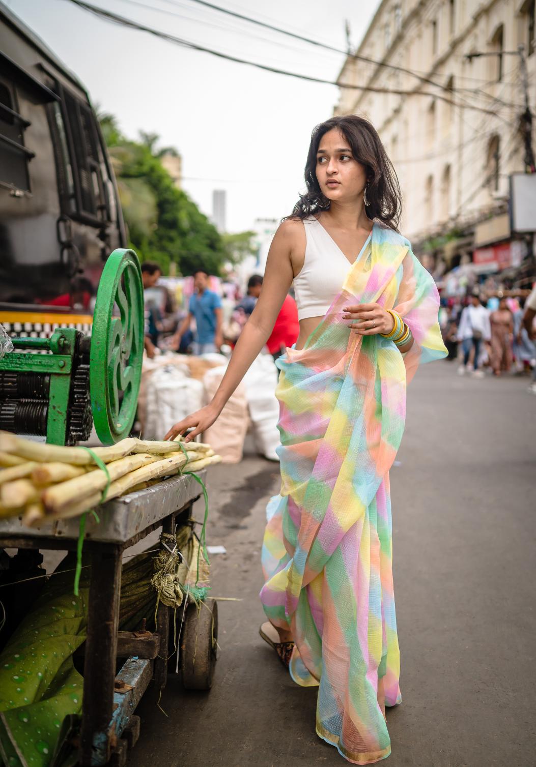 Leheriya Kota sarees - Aira - Candy